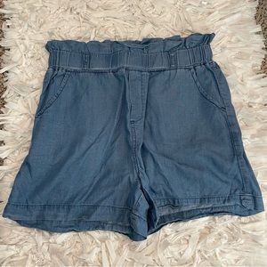 Thrifted funky high waisted lightweight blue shorts!